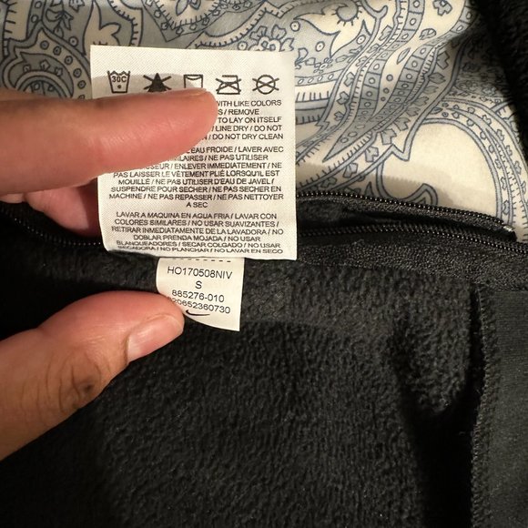 NIKE Black Polar Fleece Crop Side Zip Pullover Crop Sweatshirt sz. Small - Picture 5 of 5